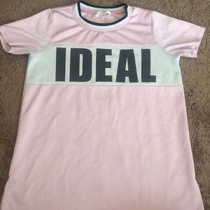 pink, black & white short sleeve “ideal” shirt!